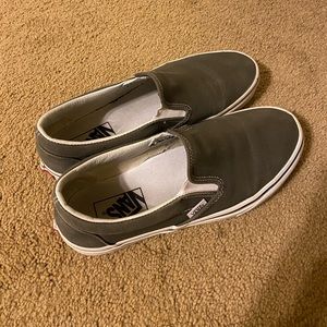 Charcoal Grey Slip On Vans